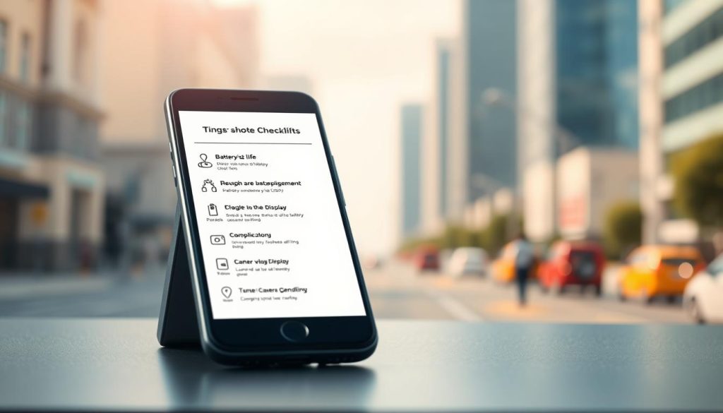 checklist pantalla batería cámaras
